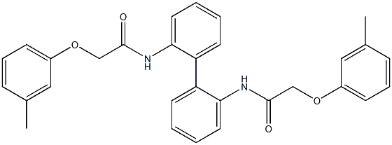 N,N'-2,2'-biphenyldiylbis[2-(3-methylphenoxy)acetamide] Struktur