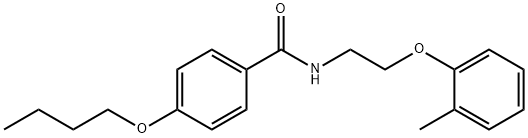 4-butoxy-N-[2-(2-methylphenoxy)ethyl]benzamide Struktur