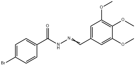 4-bromo-N'-(3,4,5-trimethoxybenzylidene)benzohydrazide Struktur