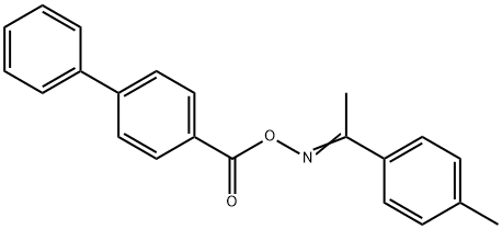 1-(4-methylphenyl)ethanone O-(4-biphenylylcarbonyl)oxime Struktur