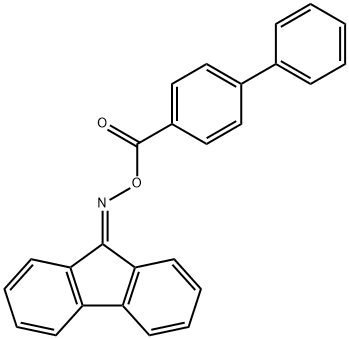 9H-fluoren-9-one O-(4-biphenylylcarbonyl)oxime Struktur