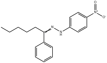 1-(4-nitrophenyl)-2-(1-phenylhexylidene)hydrazine Struktur