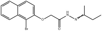 2-[(1-bromo-2-naphthyl)oxy]-N'-(1-methylpropylidene)acetohydrazide Struktur