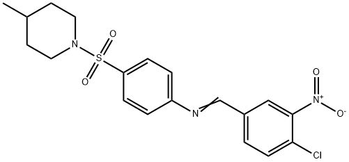 N-(4-chloro-3-nitrobenzylidene)-4-[(4-methyl-1-piperidinyl)sulfonyl]aniline Struktur