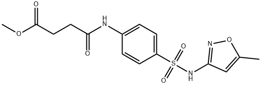 methyl 4-[(4-{[(5-methyl-3-isoxazolyl)amino]sulfonyl}phenyl)amino]-4-oxobutanoate Struktur