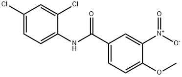 N-(2,4-dichlorophenyl)-4-methoxy-3-nitrobenzamide Struktur