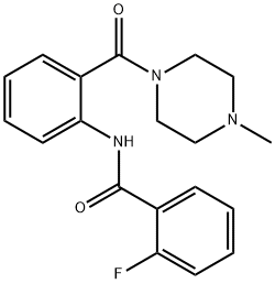 2-fluoro-N-[2-(4-methylpiperazine-1-carbonyl)phenyl]benzamide Struktur