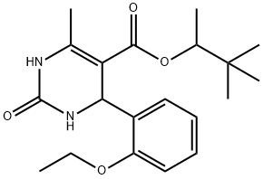 3,3-dimethylbutan-2-yl 4-(2-ethoxyphenyl)-6-methyl-2-oxo-1,2,3,4-tetrahydropyrimidine-5-carboxylate Struktur