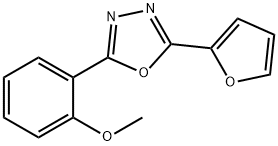 2-(furan-2-yl)-5-(2-methoxyphenyl)-1,3,4-oxadiazole Struktur