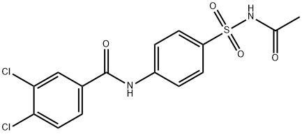 N-[4-(acetylsulfamoyl)phenyl]-3,4-dichlorobenzamide Struktur