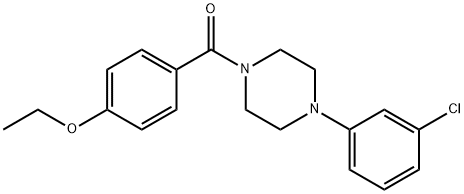 [4-(3-chlorophenyl)piperazin-1-yl]-(4-ethoxyphenyl)methanone Struktur