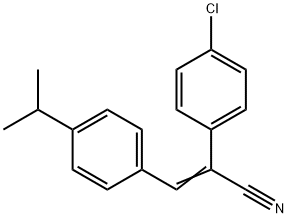 2-(4-Chloro-phenyl)-3-(4-isopropyl-phenyl)-acrylonitrile Struktur