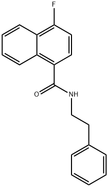 4-fluoro-N-(2-phenylethyl)naphthalene-1-carboxamide Struktur