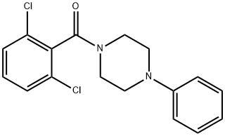 (2,6-dichlorophenyl)-(4-phenylpiperazin-1-yl)methanone Struktur