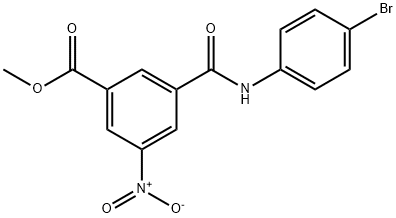 methyl 3-[(4-bromophenyl)carbamoyl]-5-nitrobenzoate Struktur