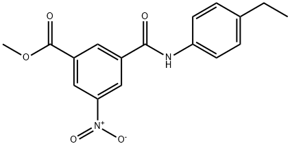 methyl 3-[(4-ethylphenyl)carbamoyl]-5-nitrobenzoate Struktur