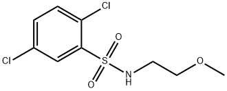 2,5-dichloro-N-(2-methoxyethyl)benzenesulfonamide Struktur