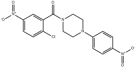 (2-chloro-5-nitrophenyl)[4-(4-nitrophenyl)piperazin-1-yl]methanone Struktur