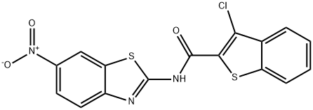 3-chloro-N-(6-nitrobenzo[d]thiazol-2-yl)benzo[b]thiophene-2-carboxamide Struktur