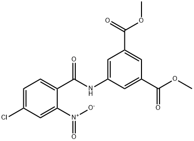 dimethyl 5-[(4-chloro-2-nitrobenzoyl)amino]benzene-1,3-dicarboxylate Struktur