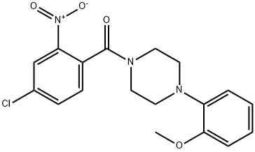 (4-chloro-2-nitrophenyl)-[4-(2-methoxyphenyl)piperazin-1-yl]methanone Struktur