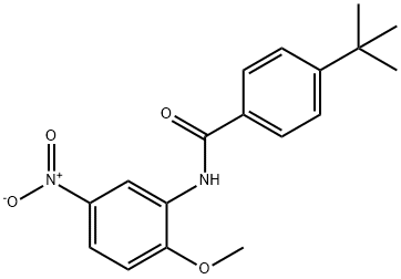 4-(tert-butyl)-N-(2-methoxy-5-nitrophenyl)benzamide Struktur