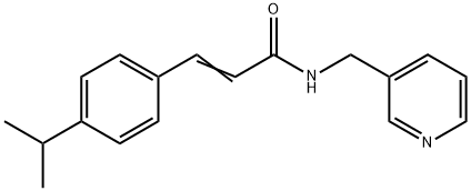 (E)-3-(4-propan-2-ylphenyl)-N-(pyridin-3-ylmethyl)prop-2-enamide Struktur