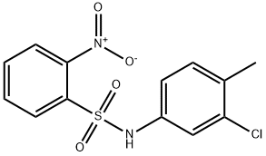 N-(3-chloro-4-methylphenyl)-2-nitrobenzenesulfonamide Struktur