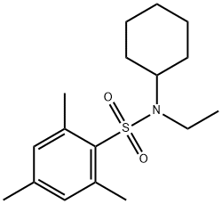 N-cyclohexyl-N-ethyl-2,4,6-trimethylbenzenesulfonamide Struktur