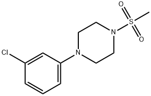 1-(3-chlorophenyl)-4-(methylsulfonyl)piperazine Struktur