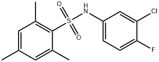 Benzenesulfonamide, N-(3-chloro-4-fluorophenyl)-2,4,6-trimethyl- Struktur