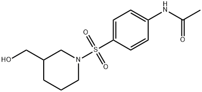 N-[4-[3-(hydroxymethyl)piperidin-1-yl]sulfonylphenyl]acetamide Struktur