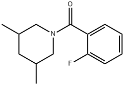 1-(2-fluorobenzoyl)-3,5-dimethylpiperidine Struktur