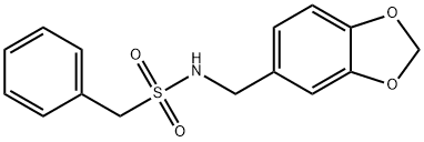 N-(1,3-benzodioxol-5-ylmethyl)-1-phenylmethanesulfonamide Struktur