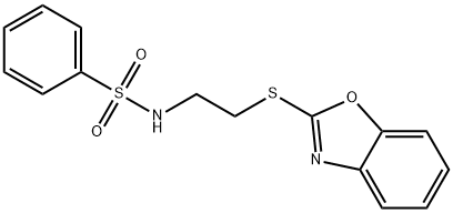 N-[2-(1,3-benzoxazol-2-ylsulfanyl)ethyl]benzenesulfonamide Struktur