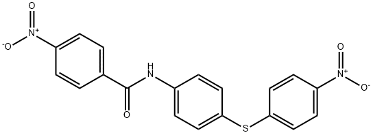 4-nitro-N-{4-[(4-nitrophenyl)sulfanyl]phenyl}benzamide Struktur