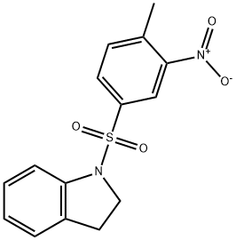 1-[(4-methyl-3-nitrophenyl)sulfonyl]-2,3-dihydro-1H-indole Struktur