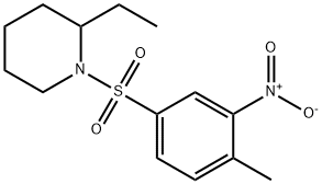 2-ethyl-1-(4-methyl-3-nitrophenyl)sulfonylpiperidine Struktur