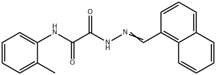 N-(2-methylphenyl)-2-[(2E)-2-(naphthalen-1-ylmethylidene)hydrazinyl]-2-oxoacetamide Struktur