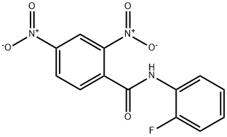 N-(2-fluorophenyl)-2,4-dinitrobenzamide Struktur