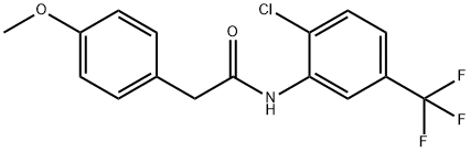 N-[2-chloro-5-(trifluoromethyl)phenyl]-2-(4-methoxyphenyl)acetamide Struktur