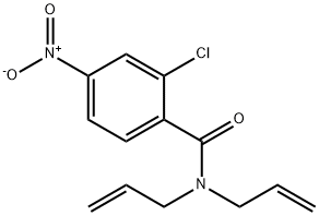 2-chloro-4-nitro-N,N-bis(prop-2-enyl)benzamide Struktur