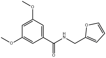 N-(furan-2-ylmethyl)-3,5-dimethoxybenzamide Struktur