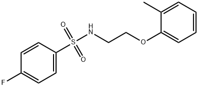 4-fluoro-N-[2-(2-methylphenoxy)ethyl]benzenesulfonamide Struktur