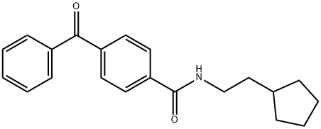 4-benzoyl-N-(2-cyclopentylethyl)benzamide Struktur