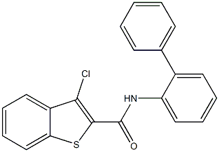 3-chloro-N-(2-phenylphenyl)-1-benzothiophene-2-carboxamide Struktur