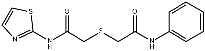 2-[2-oxo-2-(1,3-thiazol-2-ylamino)ethyl]sulfanyl-N-phenylacetamide Struktur