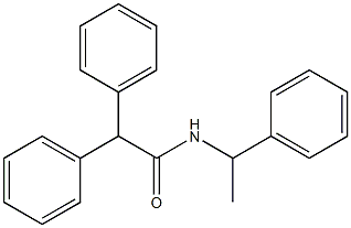 2,2-diphenyl-N-(1-phenylethyl)acetamide Struktur