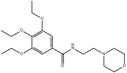 3,4,5-triethoxy-N-[2-(morpholin-4-yl)ethyl]benzamide Struktur