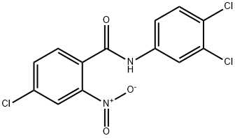 4-chloro-N-(3,4-dichlorophenyl)-2-nitrobenzamide Struktur